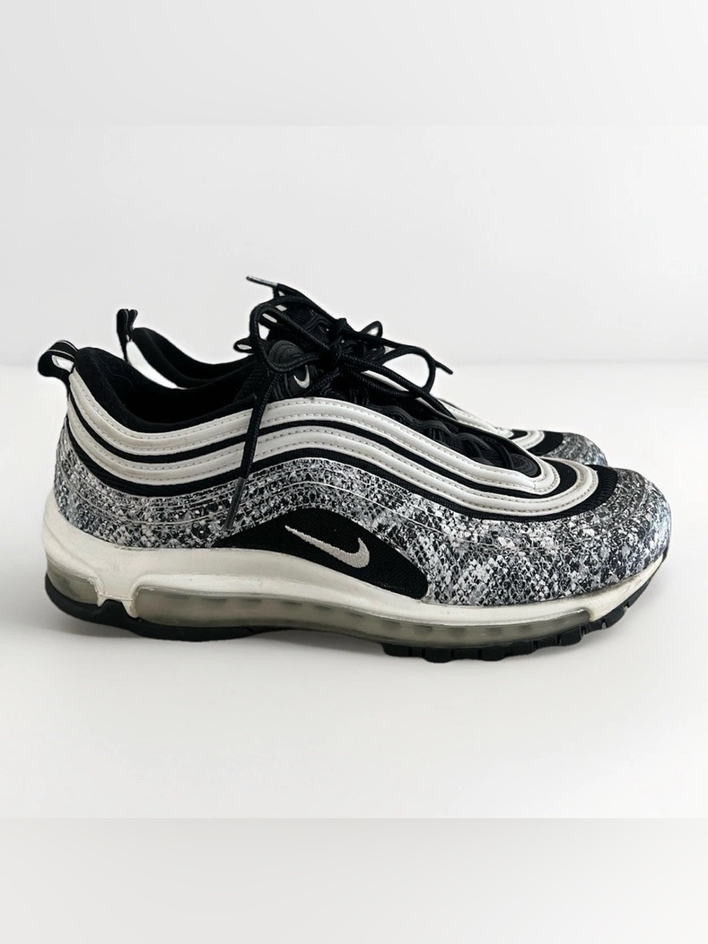 Nike Women’s Air Max 97 Black White Snake Texture 9.5